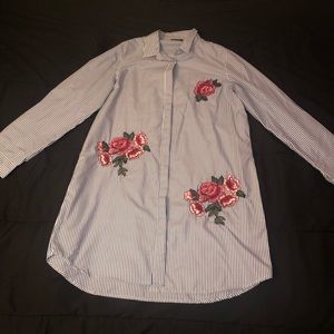 Long sleeve button down dress